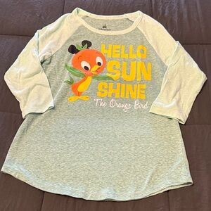 Hello Sunshine Disney Orange Bird Women’s  Raglan Shirt - Light Green